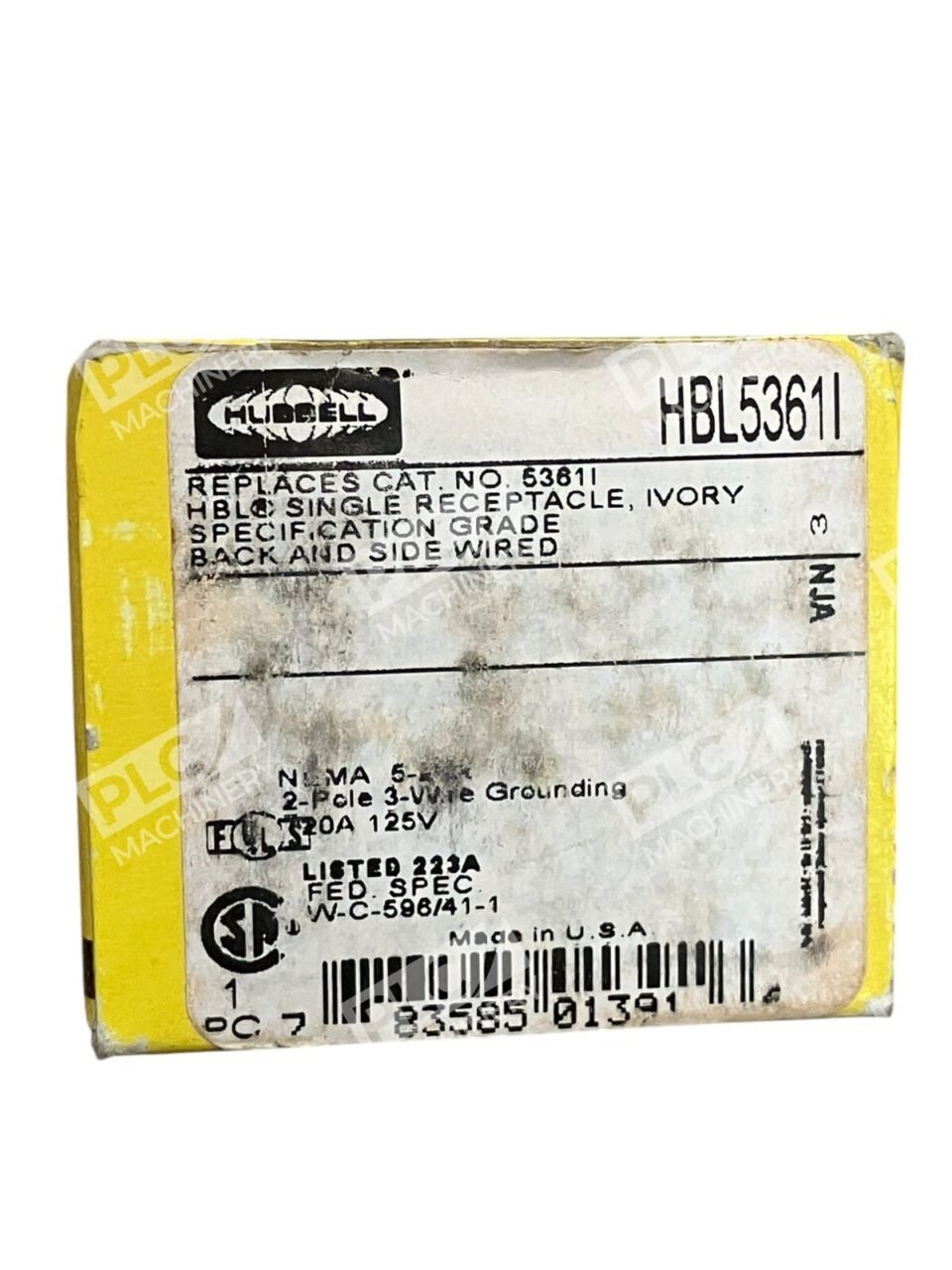 Hubbell Ivory Single Receptacle HBL5361I