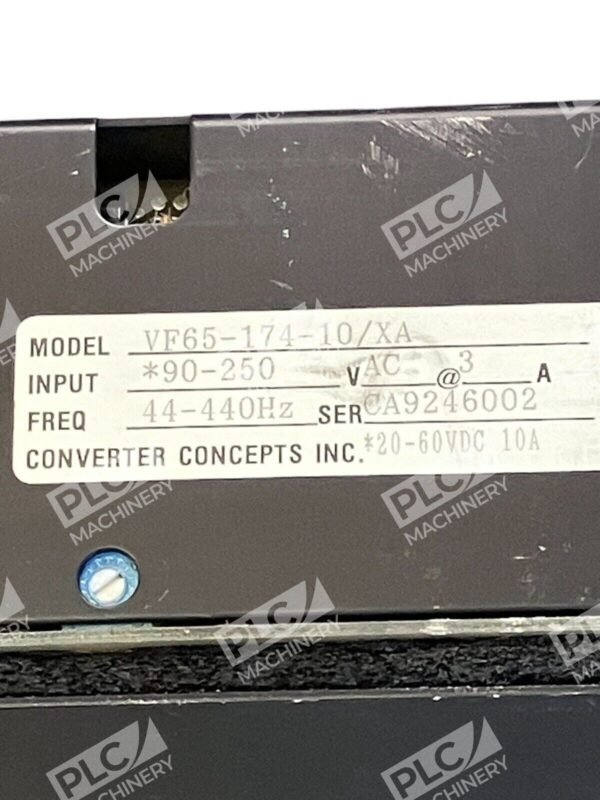 Converter Concepts 90-250VAC 3A 44-440Hz 20-60VDC 10A VF65-174-10/XA - Image 2
