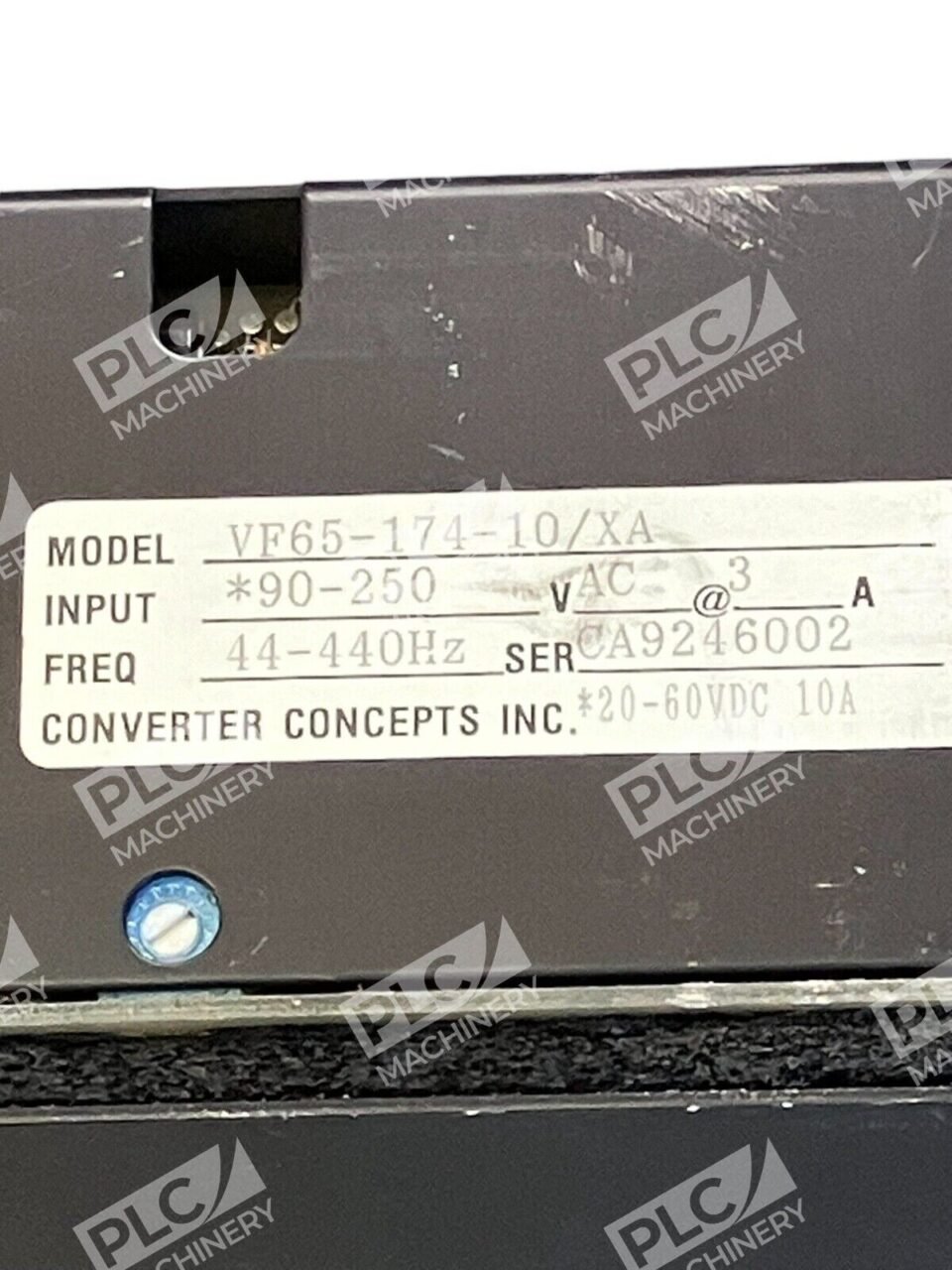 Converter Concepts 90-250VAC 3A 44-440Hz 20-60VDC 10A VF65-174-10/XA - Image 2