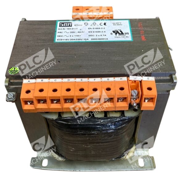 SBA EN 61558-2-2 ETKU Transformer 168-0125