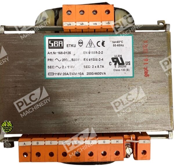 SBA EN 61558-2-2 ETKU Transformer 168-0125 - Image 2