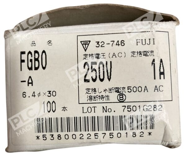 Fuji 32-746 250V 1A 500A AC 6.4x30 Fuses FGB0-A (Box of 100) - Image 3