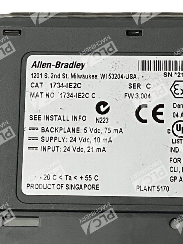 Allen Bradley 1734-RTBS /A 1734-MB /A With Analog Input Module 1734-IA4 /C - Image 2
