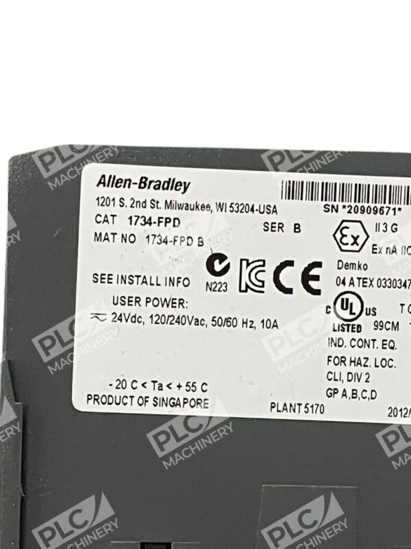 Allen Bradley 1734RTB /A Point IO Field Potential Distributor Module 1734-FPD /B - Image 2