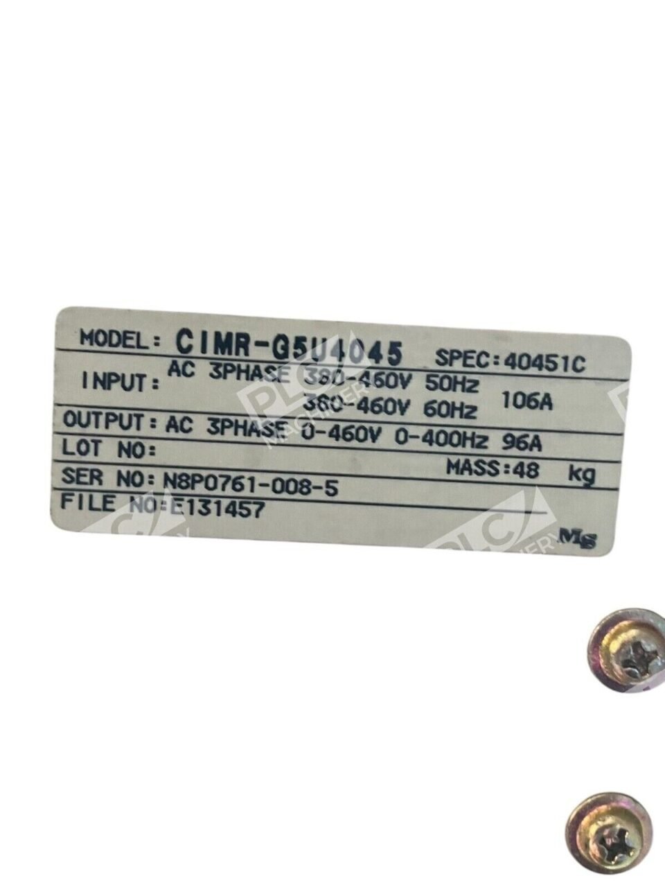 Yaskawa Saftronics JVOP-130U VG5 Variable Frequency AC Drive CIMR-G5U4045 - Image 3