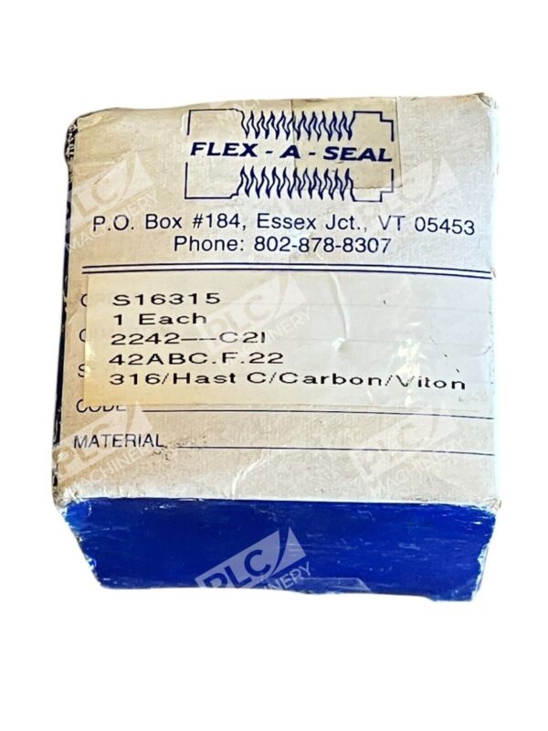 Flex-A-Seal 2242-C21 42ABC.F.22 316 Hast C Carbon Viton S16315 - Image 2