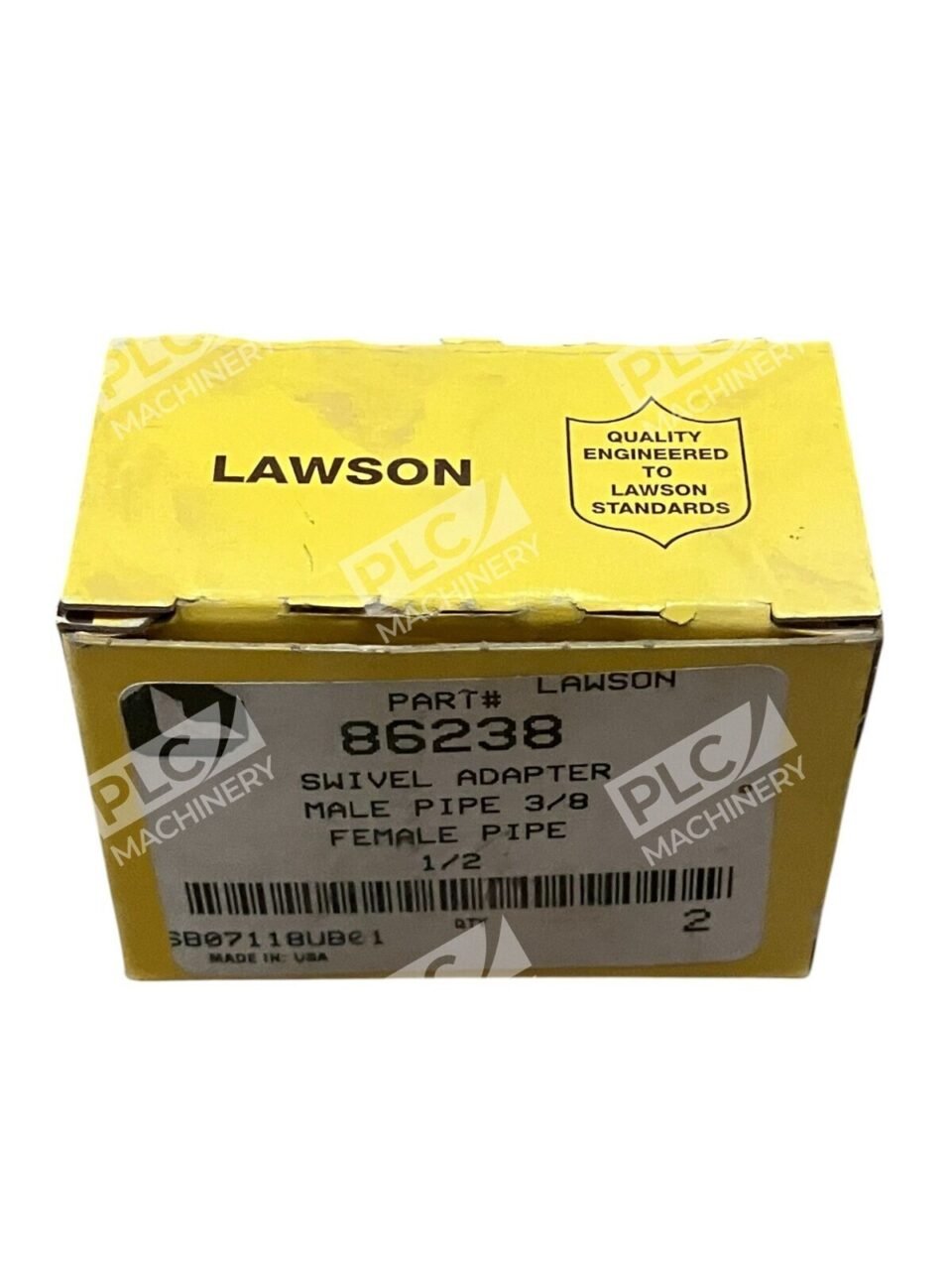 Lawson Male Pipe 3/8 Female Pipe 1/2 Swivel Adapter 86238 (Box of 2) - Image 2