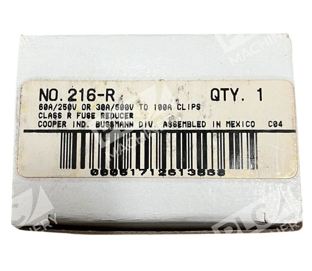 Cooper Bussmann 60A/250V Or 30A/600V To 100A Clips Class R Fuse Reducer 216-R