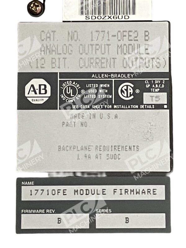 Allen Bradley 1771-OFE2 /B Analog Output Module 12 Bit Current Outputs - Image 2