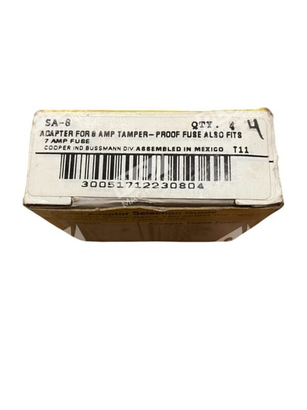 Cooper 7A Fuse Adapter For 8A Tamper-Proof Fuse Also Fits SA-8 (Box of 4) - Image 2