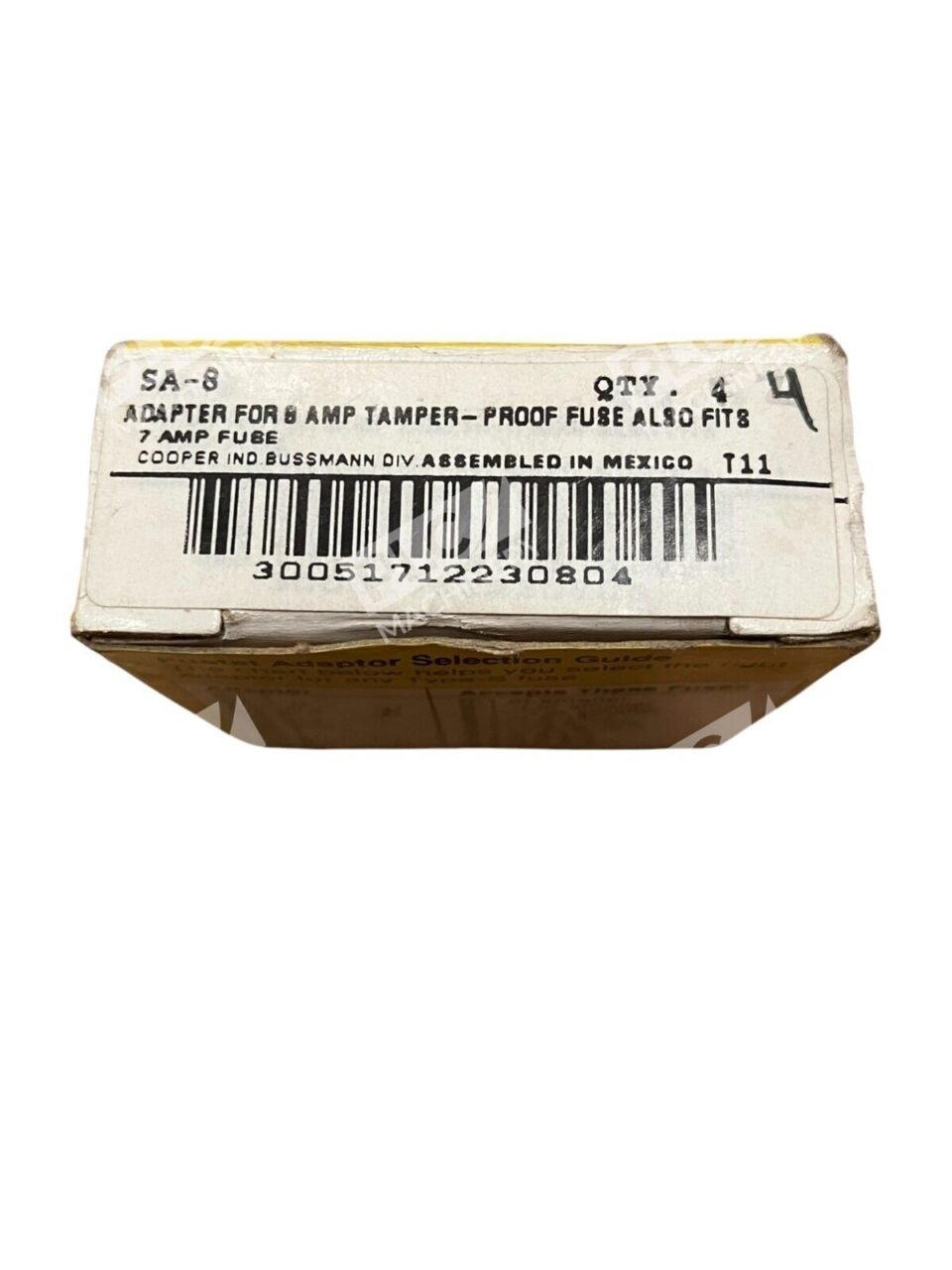 Cooper 7A Fuse Adapter For 8A Tamper-Proof Fuse Also Fits SA-8 (Box of 4) - Image 2