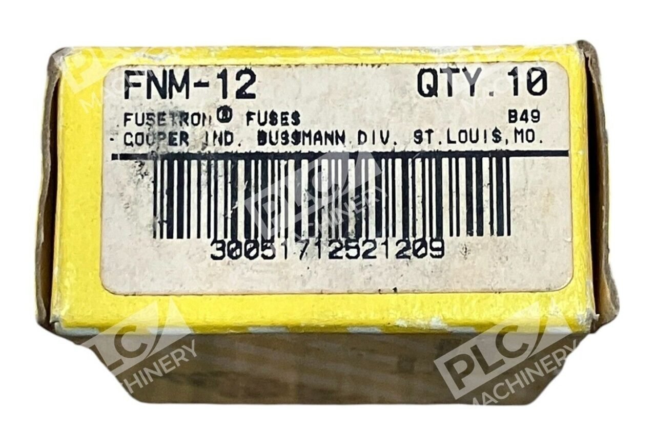 Cooper Bussmann 12A Fusetron Fuses FNM-12 (Box of 10)
