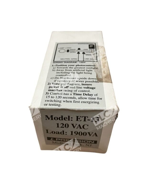 Precision 120VAC 1900VA Photoelectric Switch Model ET-15 - Image 2