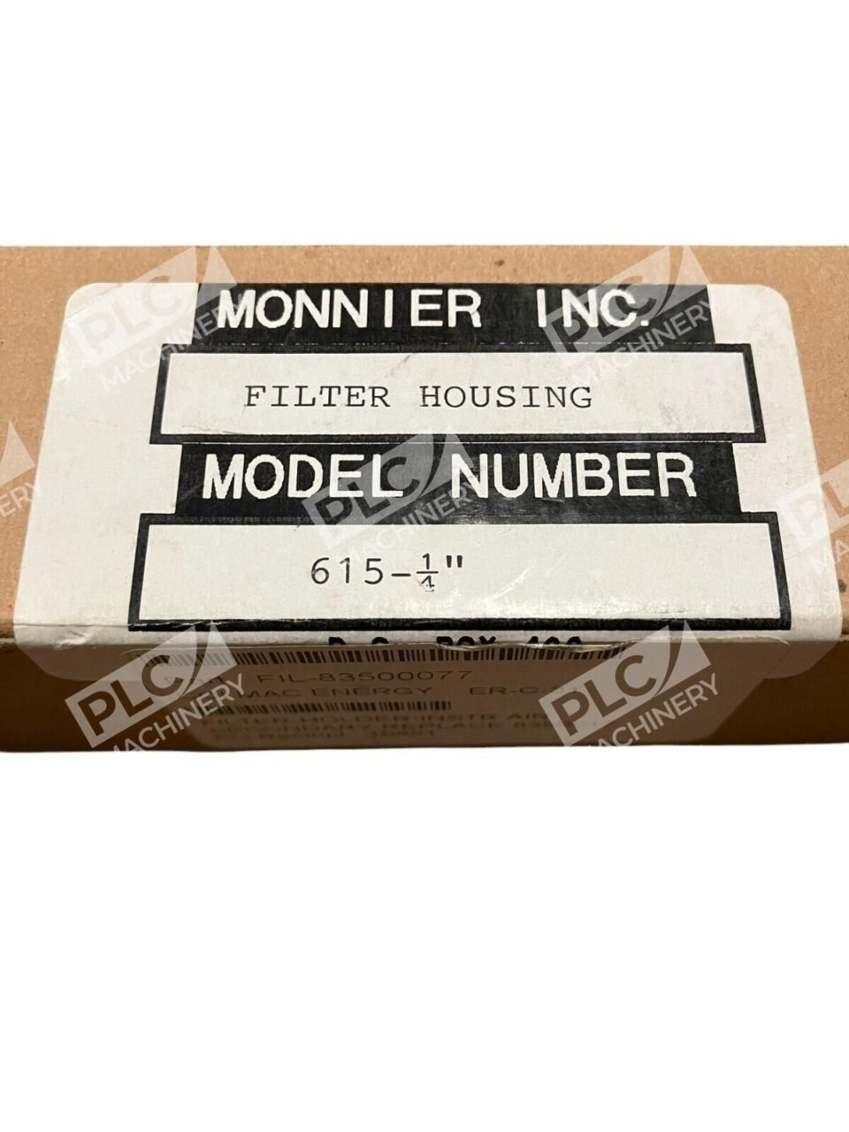 Monnier Inc Filter Housing Model Number 615-1/4" - Image 2