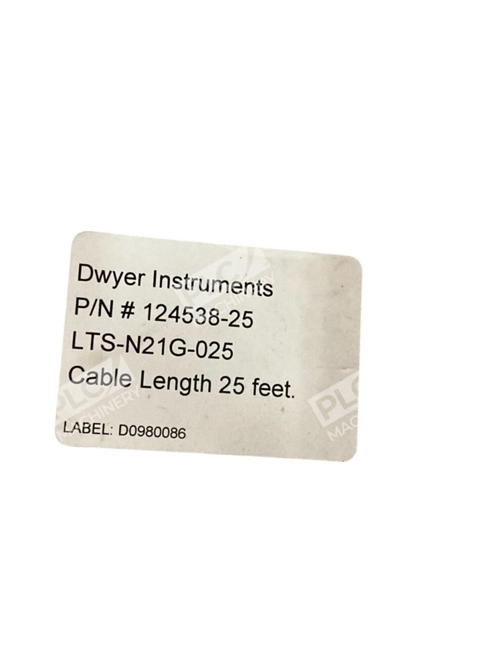 Dwyer Instruments 124538-25 25Ft Cable Tilt Switch Probe LTS-N21G-025 - Image 2