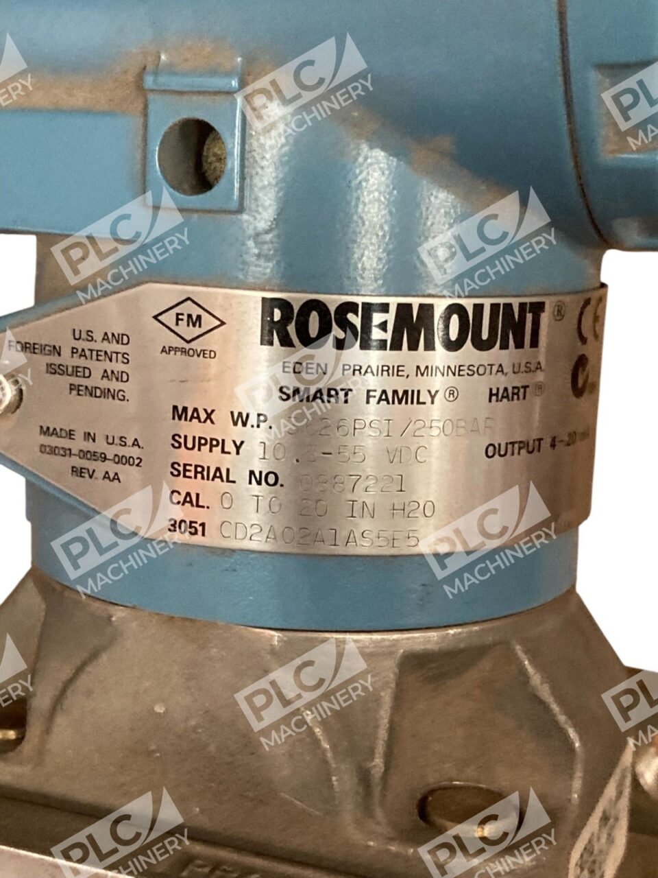 Rosemount MT3VIS-2 Instrument Manifold Smart Family Hart 3051 CD2A02A1AS5E5 - Image 8