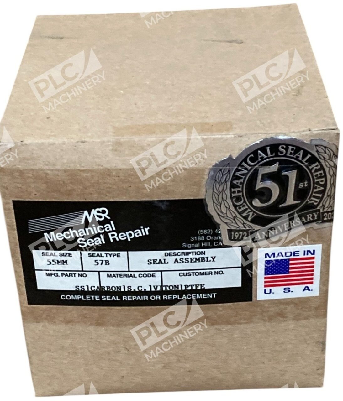 MSR Mechanical Seal Repair 55MM SS Carbon SC Viton PTFE Seal Assembly 57B