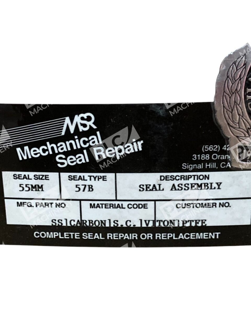 MSR Mechanical Seal Repair 55MM SS Carbon SC Viton PTFE Seal Assembly 57B - Image 2