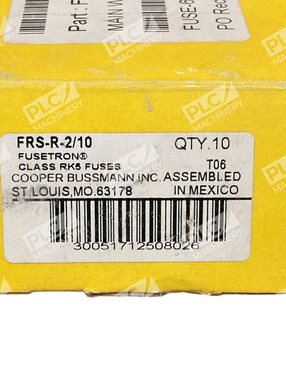 Cooper Bussmann 0.2A Fusetron Class RK5 Fuses FRS-R-2/10 (Box of 7) - Image 2