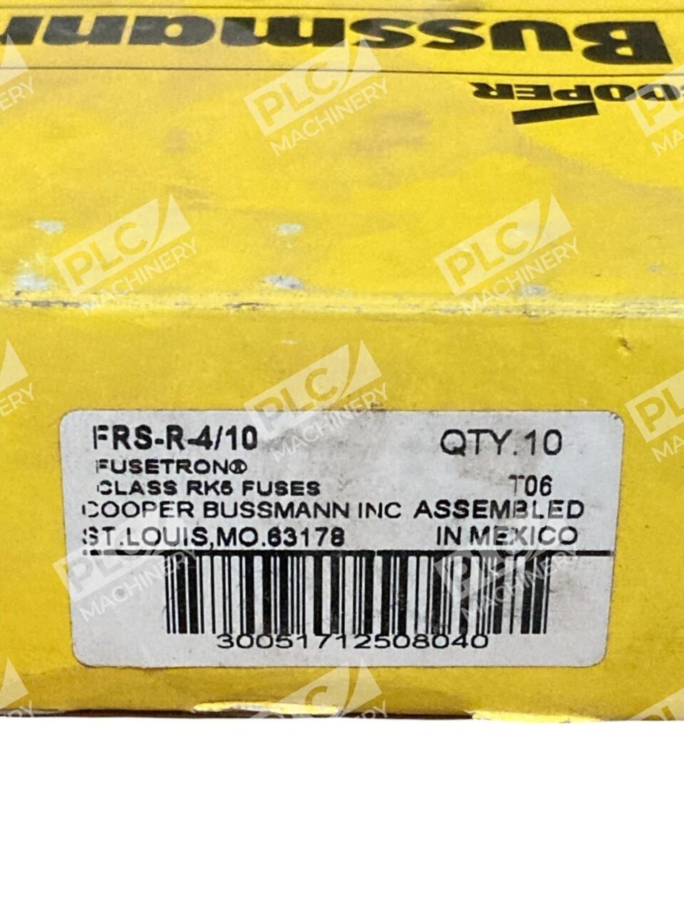 Cooper Bussmann 0.4A Fusetron Class RK5 Fuses FRS-R-4/10 (Box of 10) - Image 2