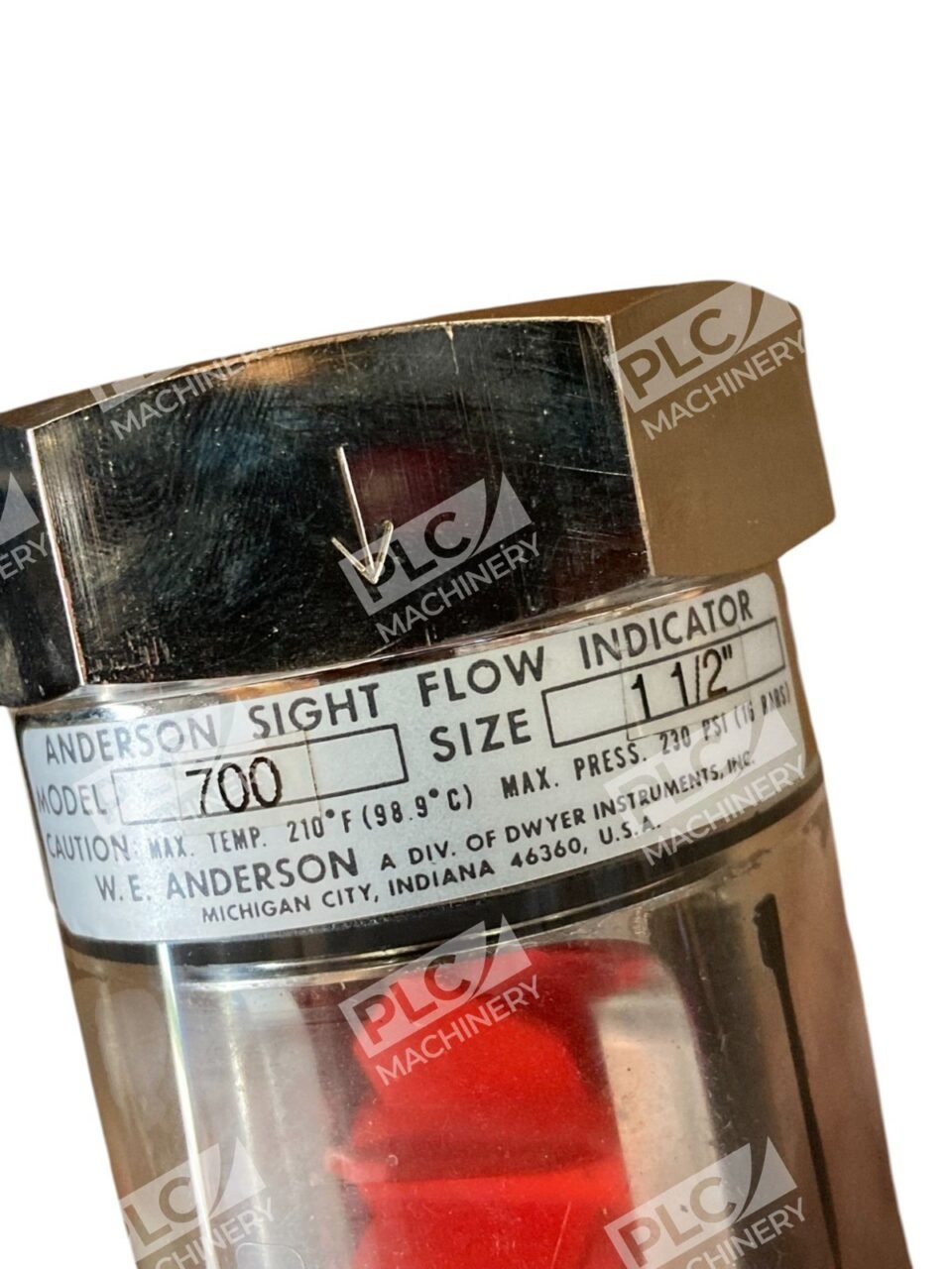 Dwyer WE Anderson A36N S685557-01 Sight Flow Indicator 700 1-1/2" SFI-700-1 1/2" - Image 10