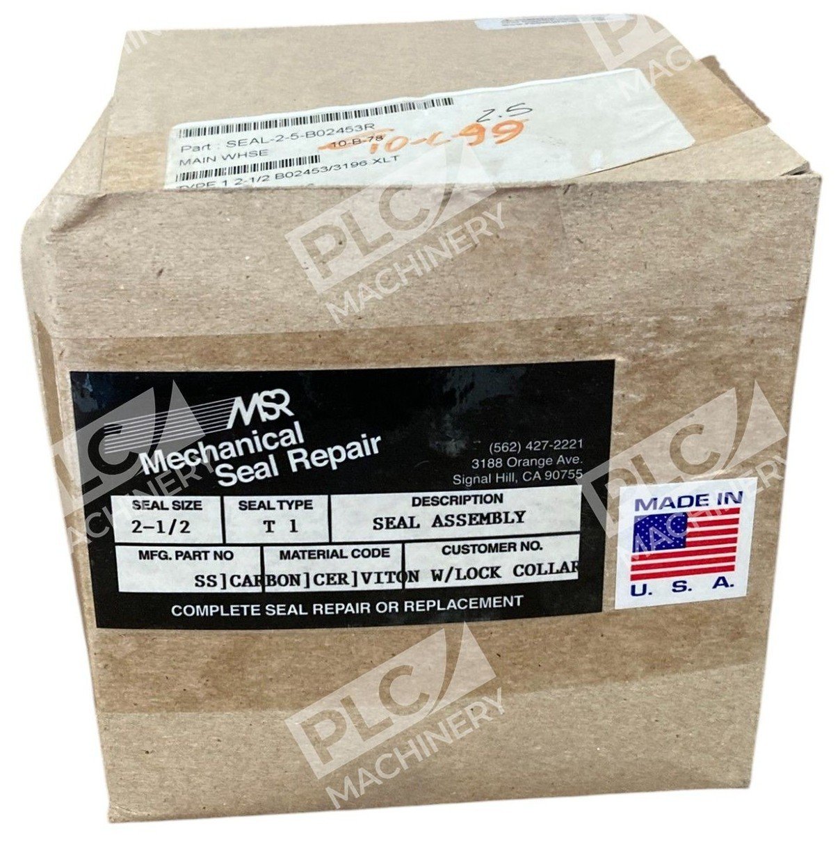 MSR Mechanical Seal Repair SS Carbon Viton W/ Lock Collar Seal Assembly 2-1/2 T1