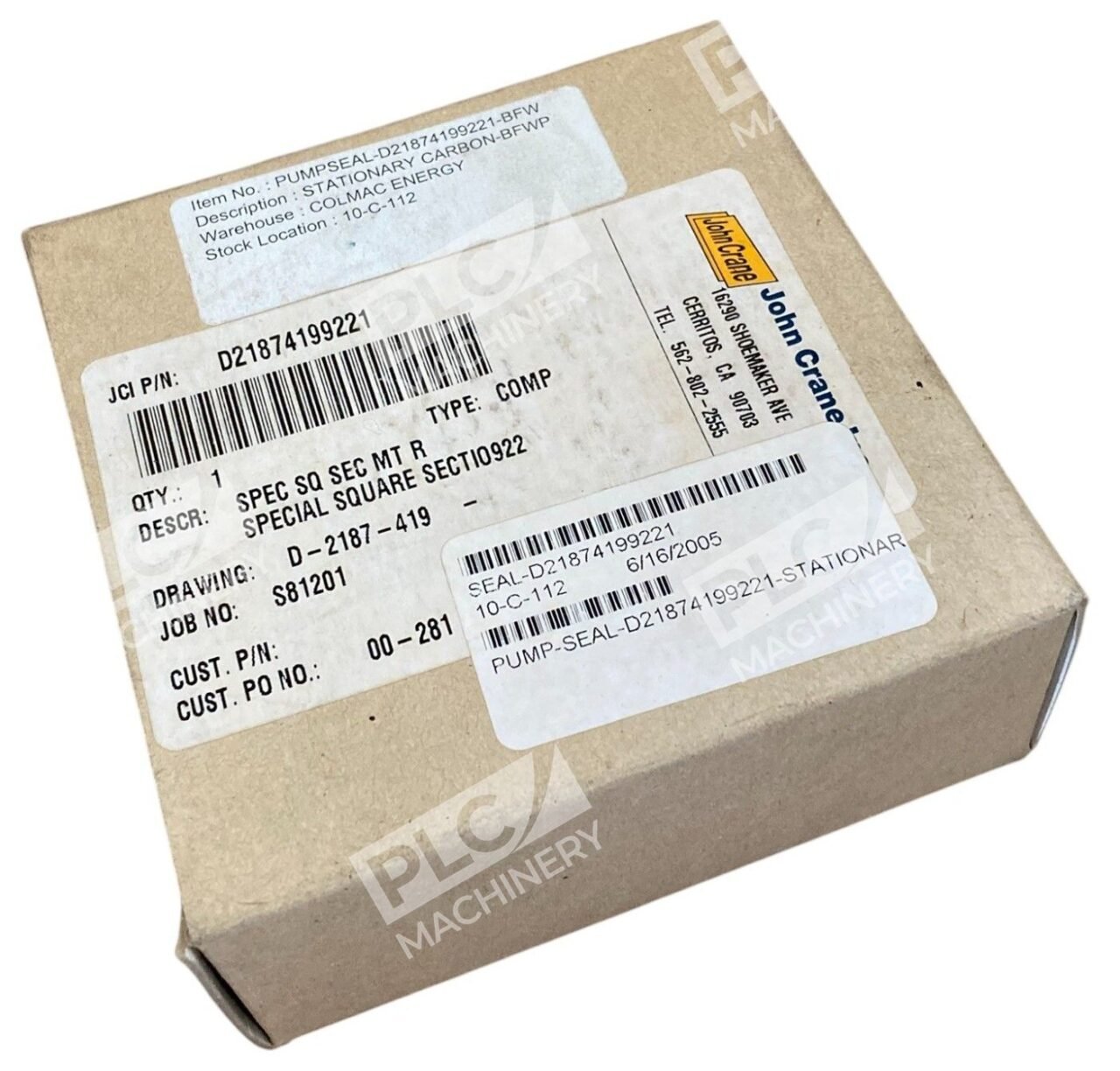 John Crane Stationary Pump Seal D21874199221