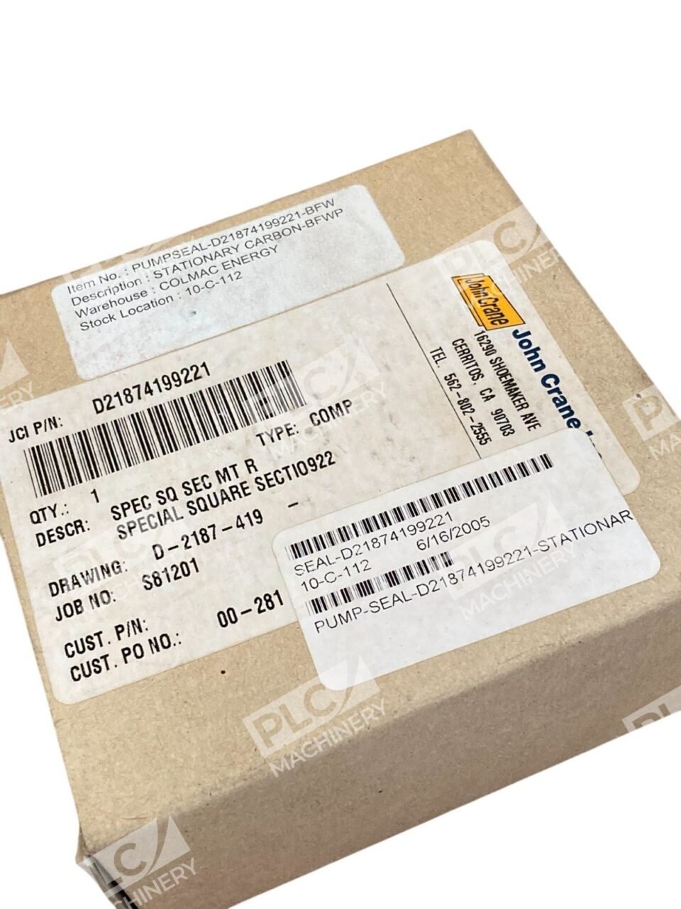 John Crane Stationary Pump Seal D21874199221 - Image 2