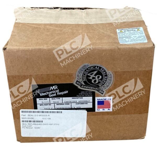 MSR Mechanical Seal Assembly 2.5-M53005-R Cartridge Assembly 2-1/2 5610