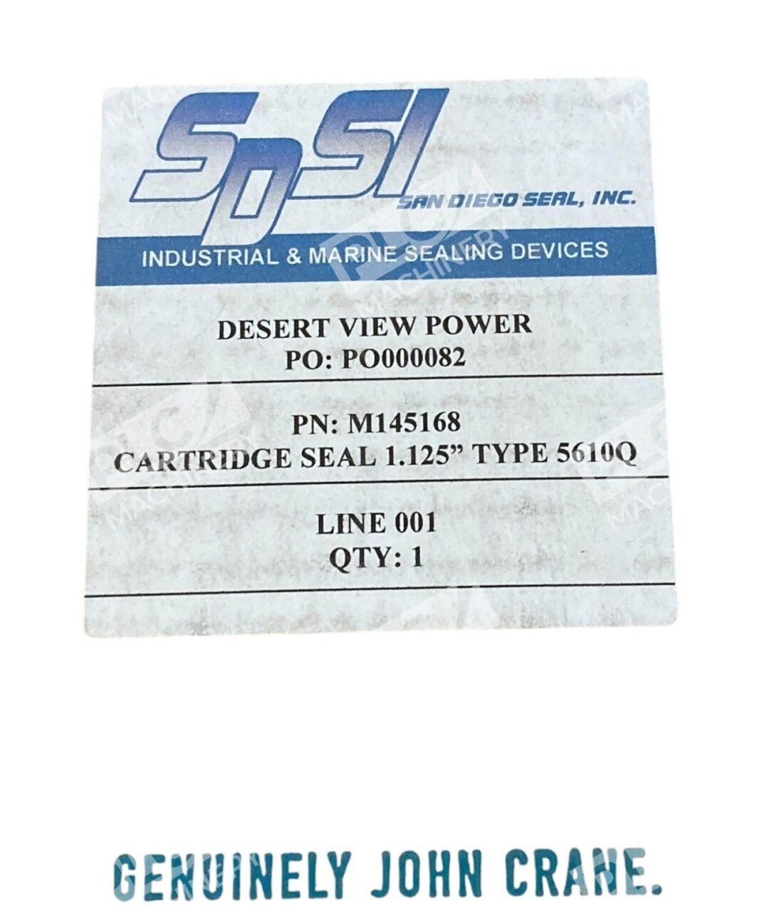 SDSI John Crane Cartridge Seal 1.125" Type 5610Q Cartridge Seal M145168 - Image 2