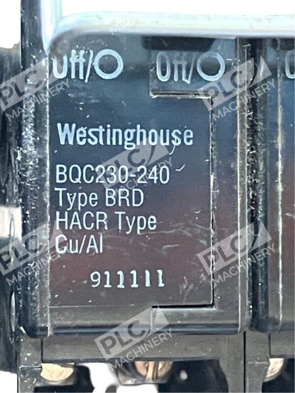 Westinghouse BQC230-240 Type BRD HACR Type Cu/Al Circuit Breaker - Image 2