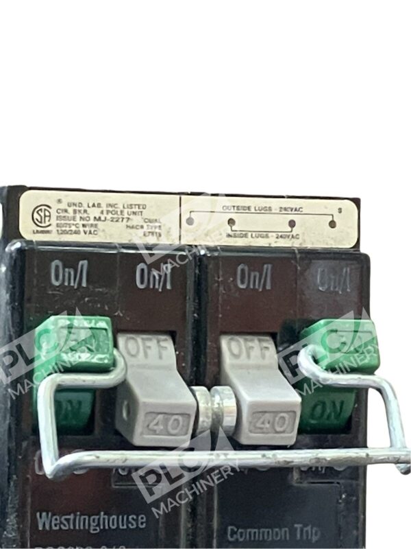 Westinghouse BQC230-240 Type BRD HACR Type Cu/Al Circuit Breaker - Image 4