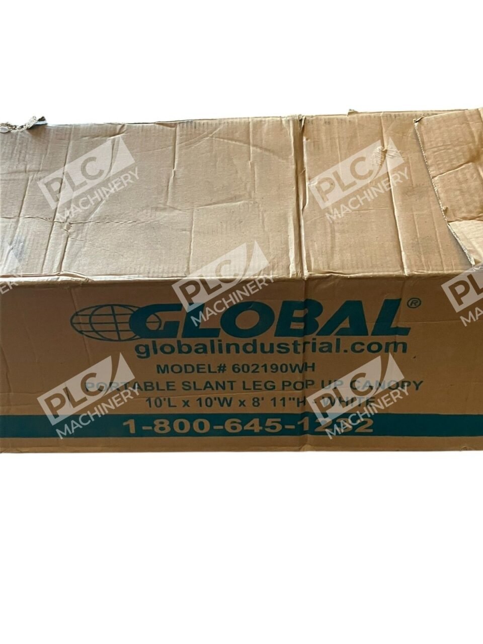 Global 10'Lx10'Wx8'11"H White Portable Slant Leg Pop Up Canopy 602190WH - Image 3