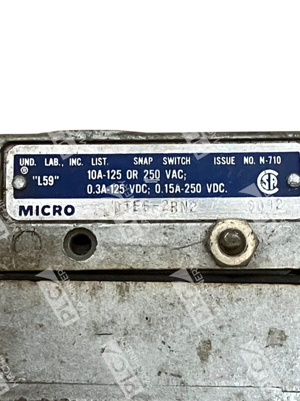 Micro Switch N-710 L59 Snap Switch 8012 DTE6-2RN2 - Image 5