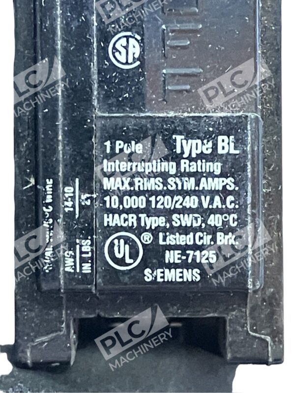 Siemens NE-7125 Circuit Breaker 1 Pole Type BL (lot of 3) - Image 2