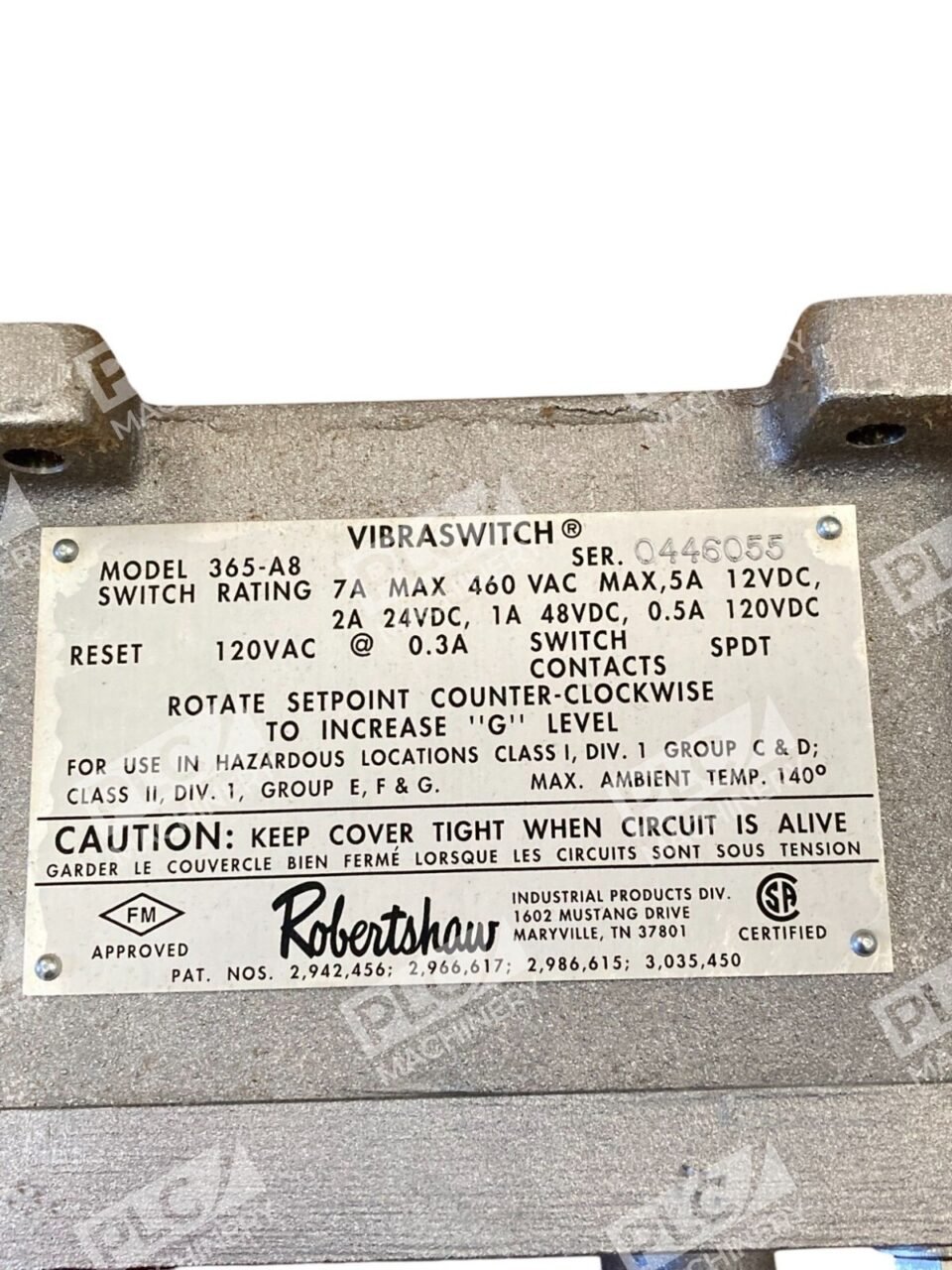 Robertshaw 7A Malfunction Detector Vibraswitch 365-A8 - Image 6