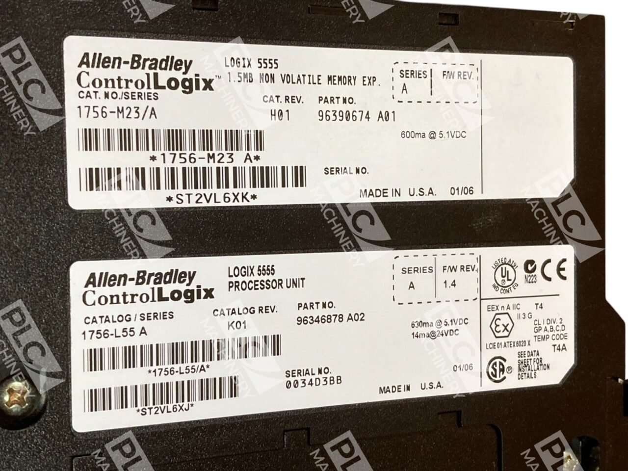 Allen Bradley AB 1756-M23 /A Logix 5555 Processor Unit 1756-L55 /A - Image 6