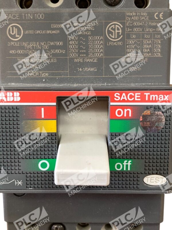 ABB 3 Pole 1SDA061803R1 DW7906 Circuit Breaker SACE TMAX T1 N 100 - Image 11