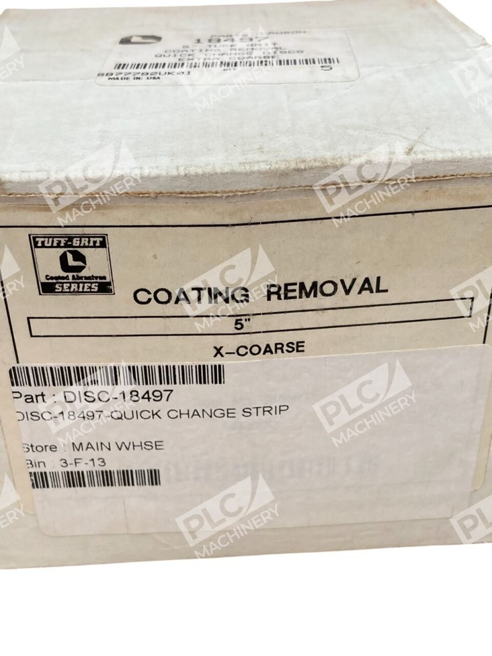 Tuff-Grit Lawson 5" X-Coarse Coating Removal Quick Change Disc 18497 (Box of 5) - Image 2