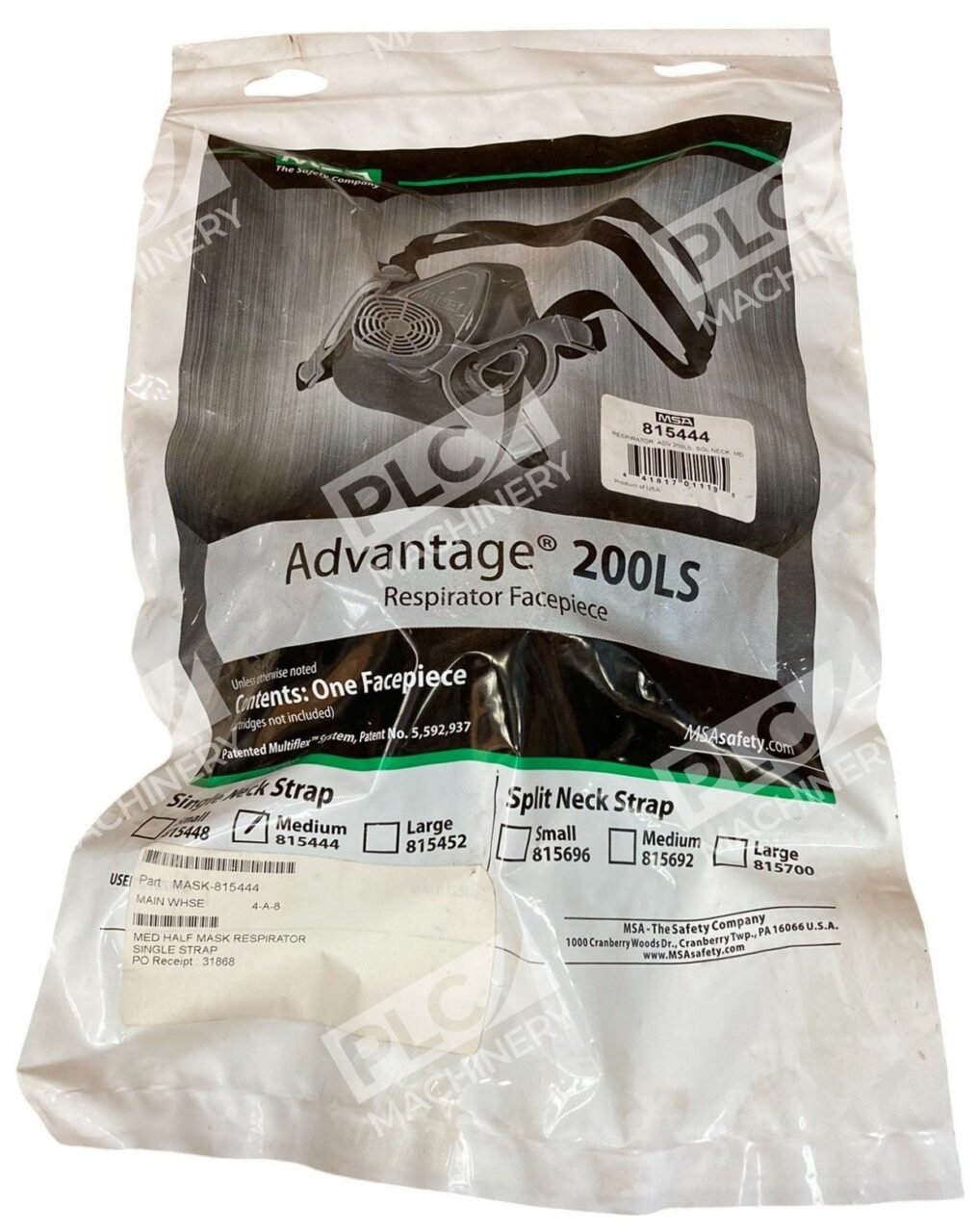 MSA Single Neck Strap Advantage 200LS Respirator Facepiece 815444 (lot of 2) - Image 2