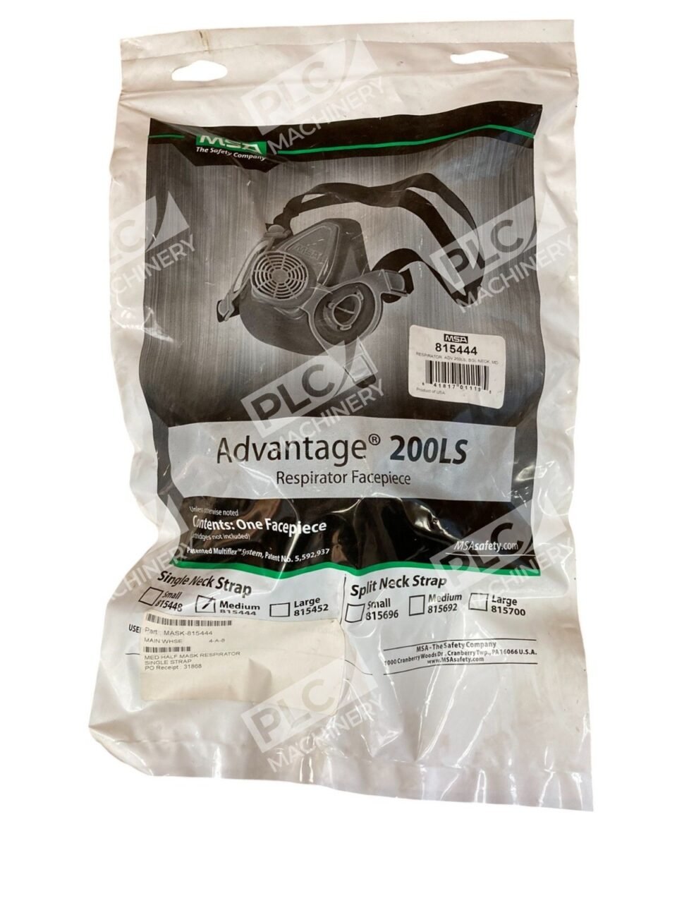 MSA Single Neck Strap Advantage 200LS Respirator Facepiece 815444 (lot of 2) - Image 3