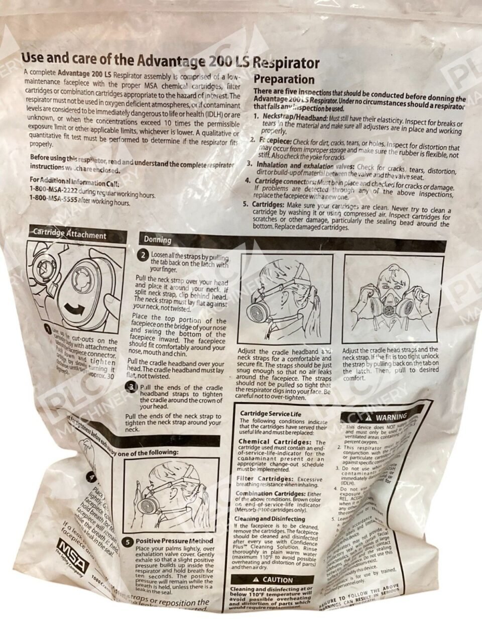 MSA Advantage 200LS Single Neck Strap Respirator Facepiece 815452 - Image 3