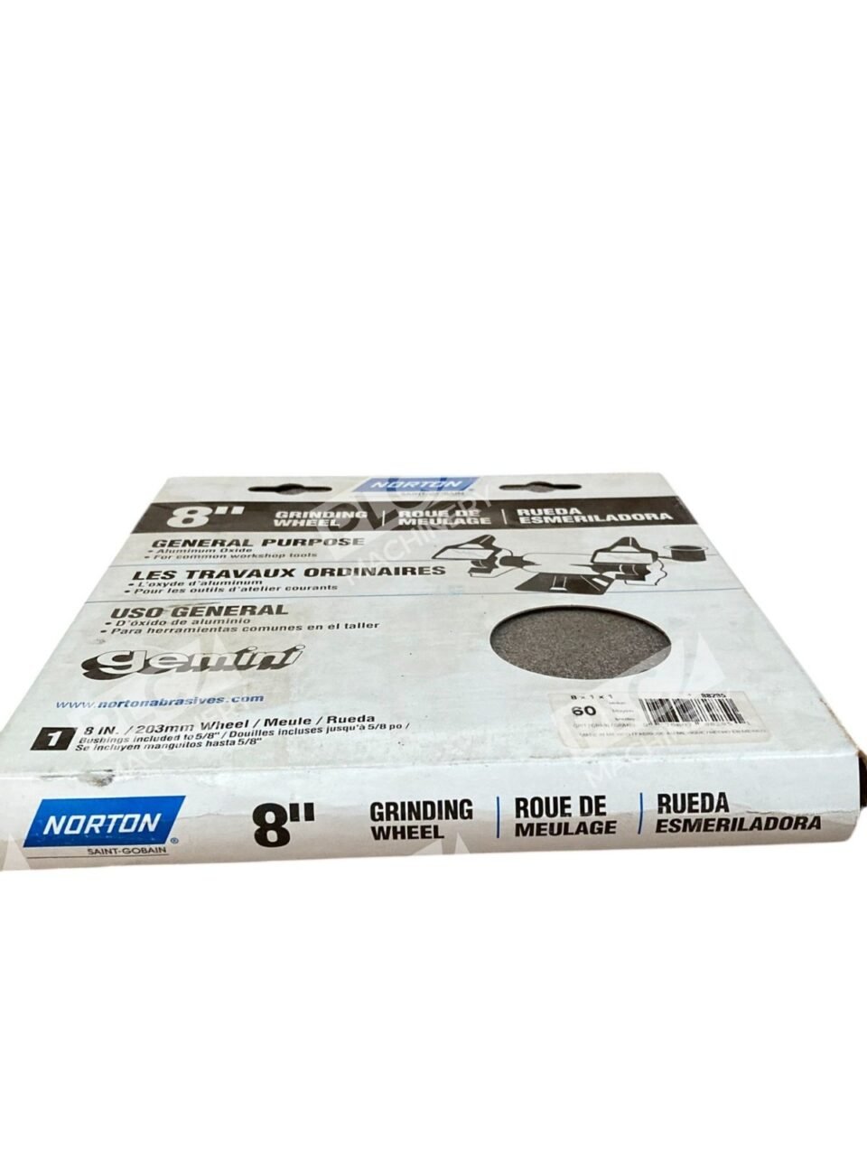 Norton Saint-Gobain 8X1X1 60 Grit Medium Gemini 8" Grinding Wheel - Image 3