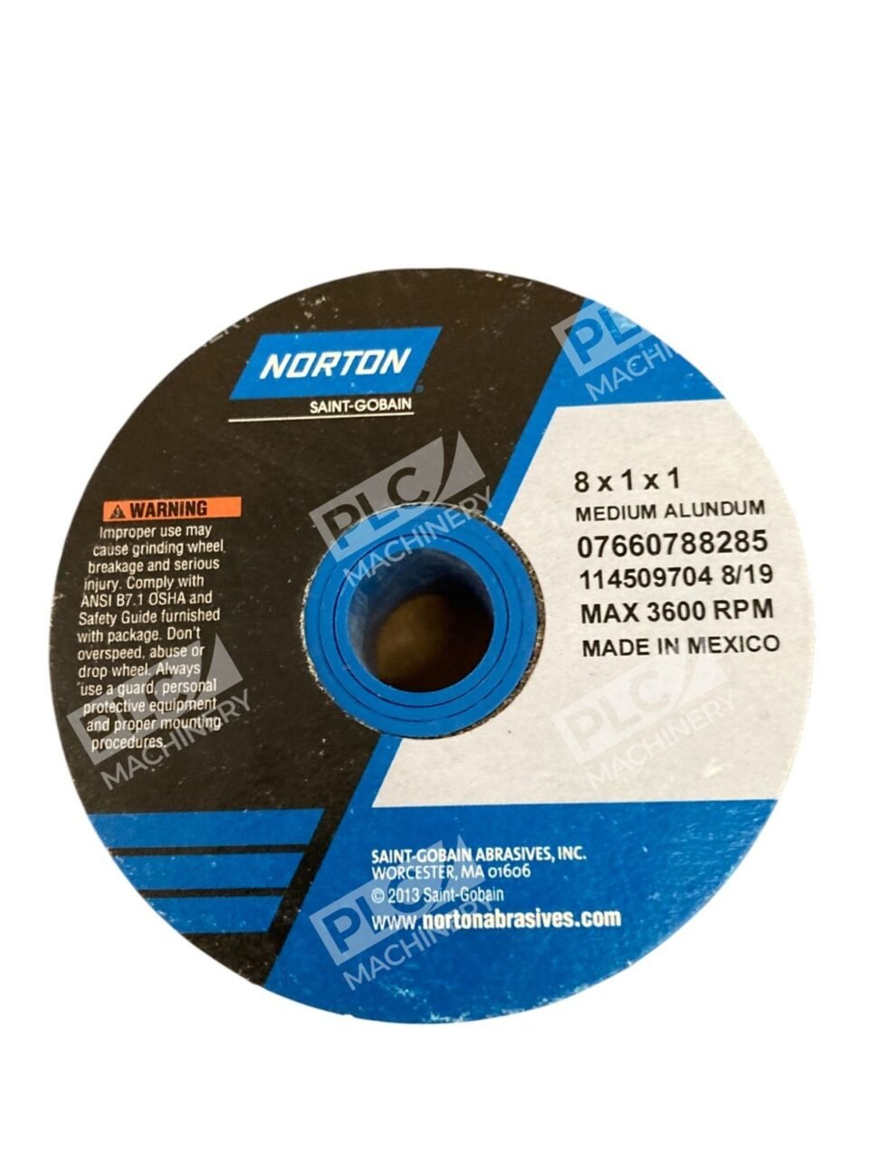 Norton Saint-Gobain 8X1X1 60 Grit Medium Gemini 8" Grinding Wheel - Image 9
