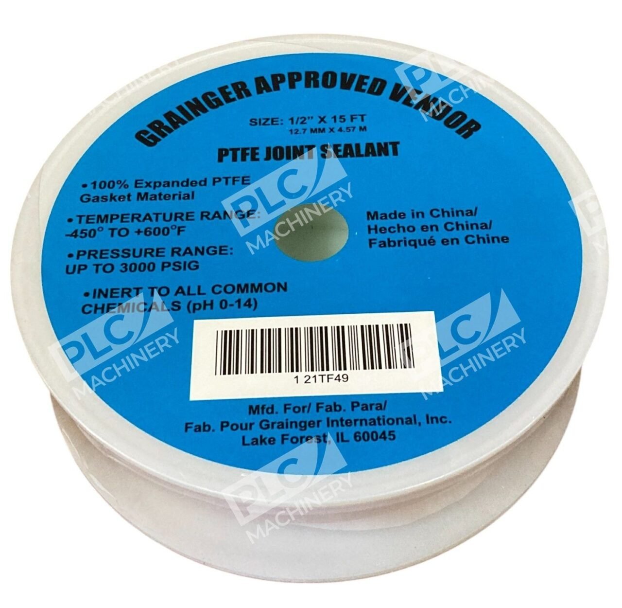 Grainger Approved Vendor 1/2"X15FT PTFE Joint Sealant 21TF49 - Image 4