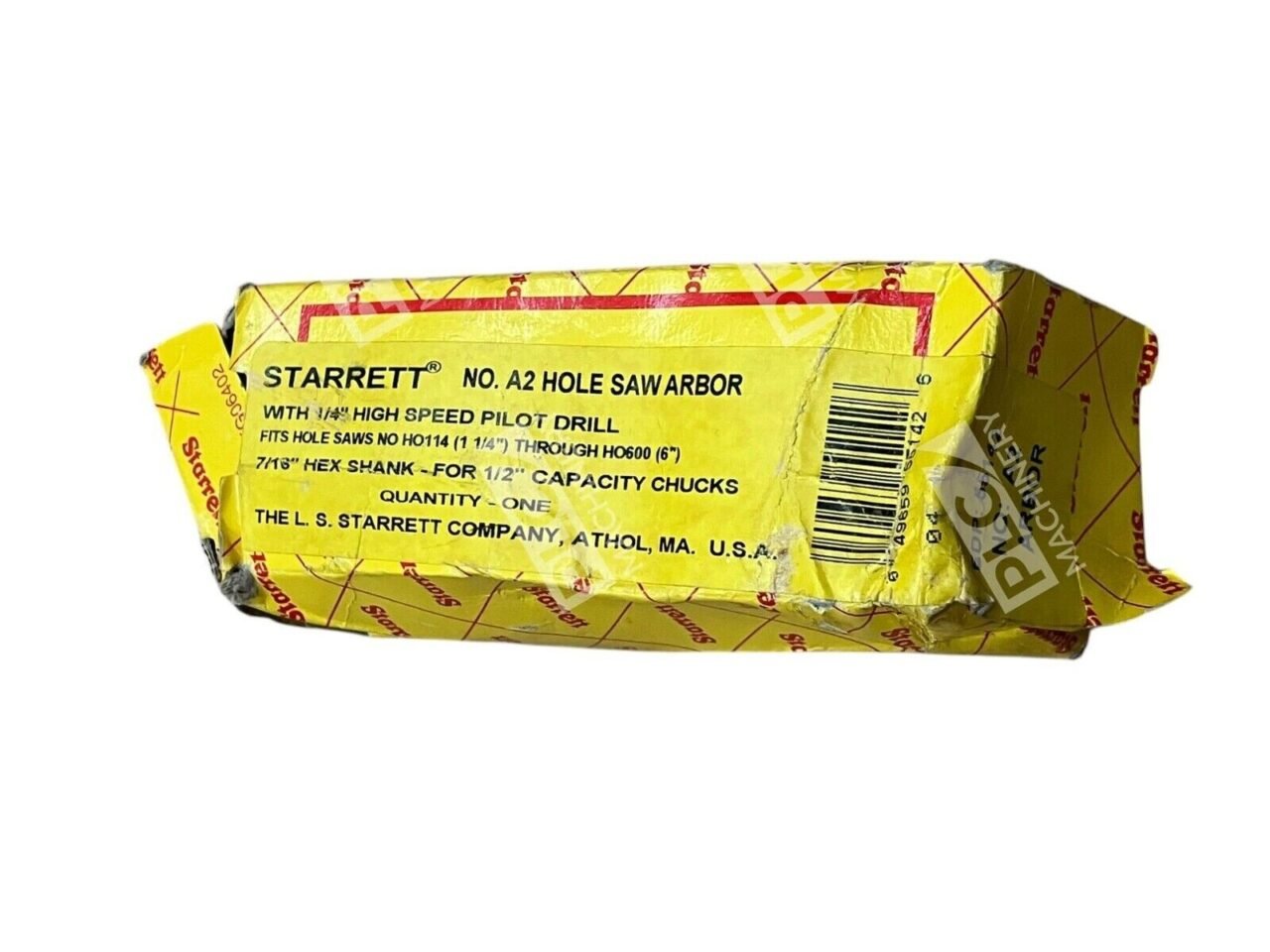 Starrett Hole Saw Arbor w/ 1/4" High Speed Pilot Drill 55142 A2