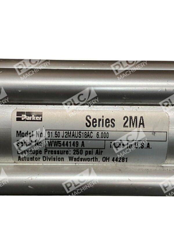 Parker 1.5x6 Series 2MA Pneumatic Cylinder 01.50 J2MAUS18AC 6.000 - Image 3
