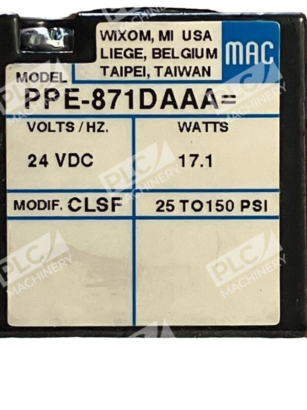MAC PPE-871DAAA Pilot Valve - Image 7