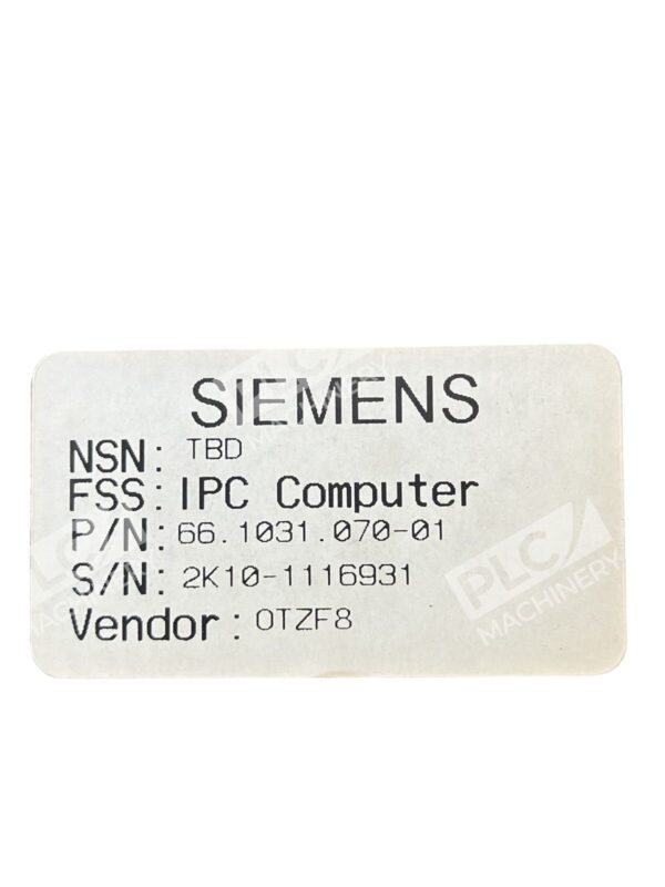 Siemens 66.1031.070-01 IPC Computer - Image 3