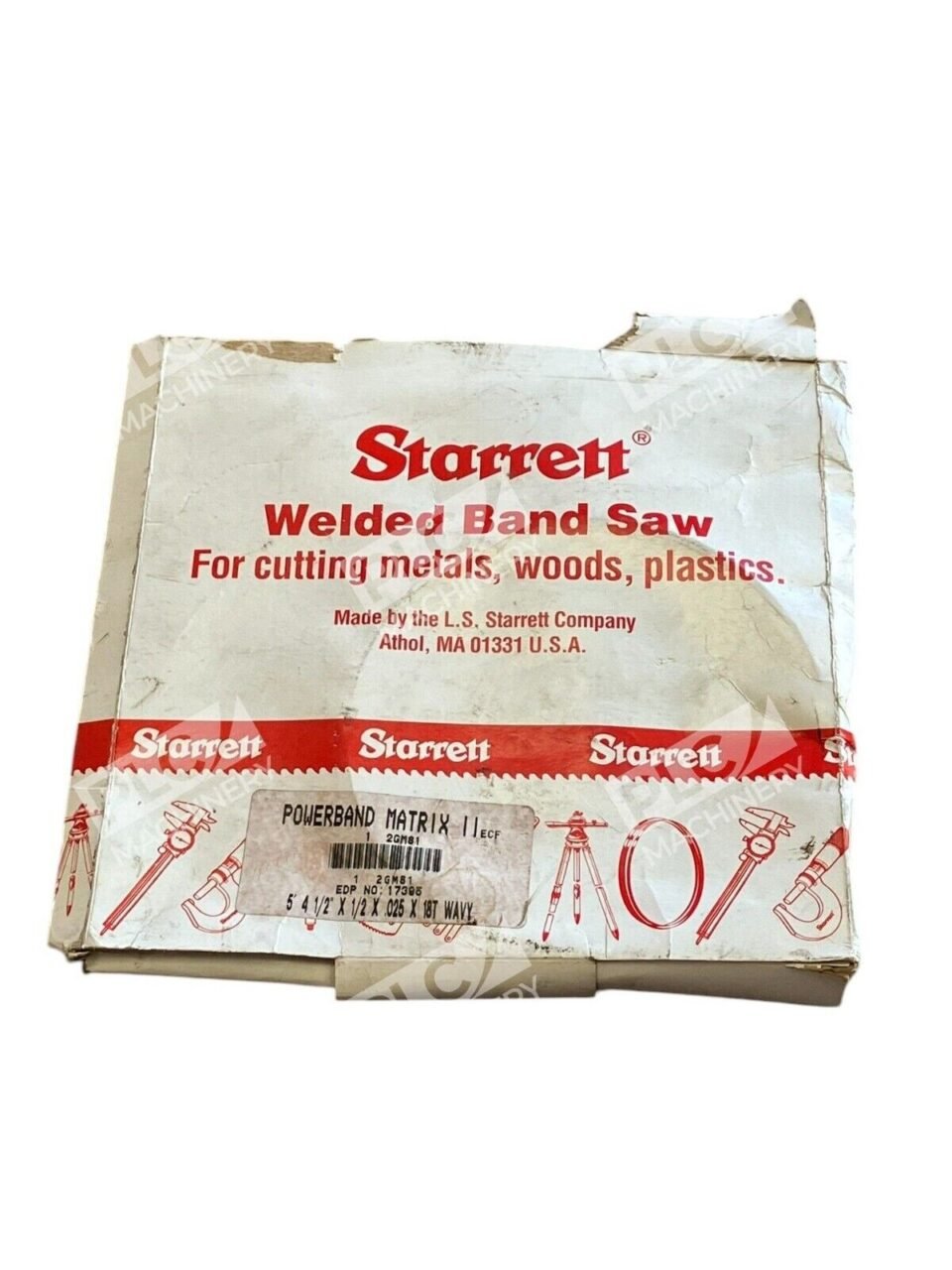 Starrett 1 2GM81 5' 4-1/2"x1/2"x.025" x 18T Wavy Welded Band Saw 17395